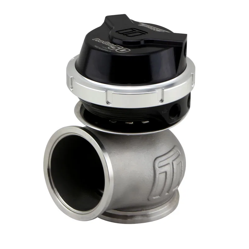 TS-0554-1012 – TURBOSMART Turbocharger Wastegate, Black 50 MM 14 PSI With Inlet and Outlet Flanges/ V-Band Clamps/ Va...